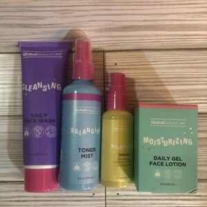 Global Beauty Care Skincare Set Cleansing Moisturizing Toning Mist Face Gel (4)